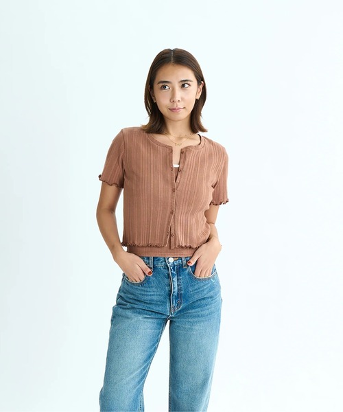 ROXY（ロキシー）の「MIXTURE SET /ロキシーキャミソール・カーディガン2点セットアンサンブル（カーディガン/ボレロ・レディース・ホワイト/ベージュ/パープル・MEDIUM/LARGE/SMALL）」の16枚目の写真