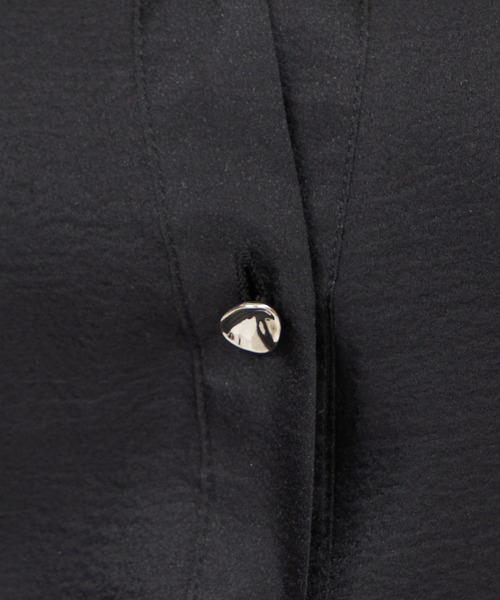 ROYAL PARTY（ロイヤルパーティー）の「パフスリーブラインストーンシアーブラウス（シャツ/ブラウス・レディース・ブラック/オフホワイト/ピンク・FREE）」の10枚目の写真