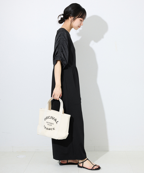 SLOBE IENA(スローブイエナ)の「プロムギャザーワンピース(ワンピース・レディース・ブラック/ベージュ・FREE)」の22枚目の写真