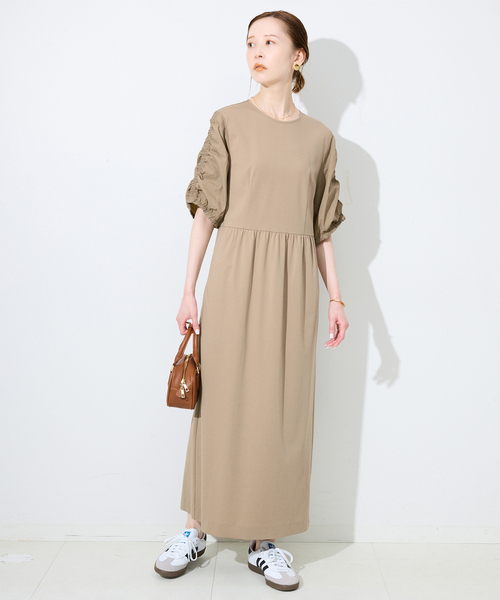 SLOBE IENA(スローブイエナ)の「プロムギャザーワンピース(ワンピース・レディース・ブラック/ベージュ・FREE)」の19枚目の写真