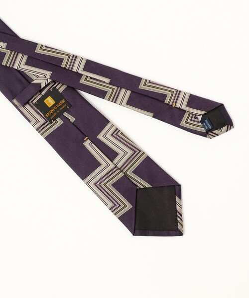 BEAMS F（ビームスエフ）の「FRANCO BASSI / シルク ジグザグ ネクタイ（ネクタイ・メンズ・パープル・ONE SIZE）」の2枚目の写真