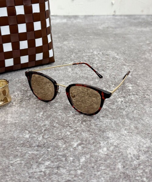 fredy emue（フレディエミュ）の「メタルテンプルボストンサングラス（サングラス・レディース・ブラウン系その他/ブラック・FREE）」の5枚目の写真