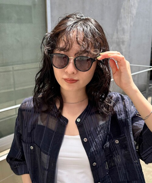 fredy emue（フレディエミュ）の「メタルテンプルボストンサングラス（サングラス・レディース・ブラウン系その他/ブラック・FREE）」の7枚目の写真