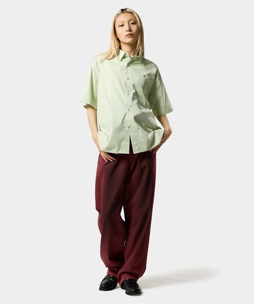 HUF(ハフ)の「MEGABLAST STRIPE SHIRT(シャツ/ブラウス・メンズ・ライトグリーン/ライトブルー・S/M/L/XL/XXL)」の7枚目の写真