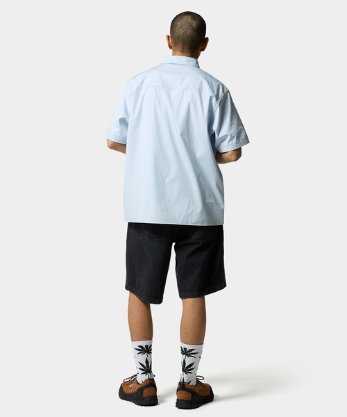 HUF(ハフ)の「MEGABLAST STRIPE SHIRT(シャツ/ブラウス・メンズ・ライトグリーン/ライトブルー・S/M/L/XL/XXL)」の15枚目の写真