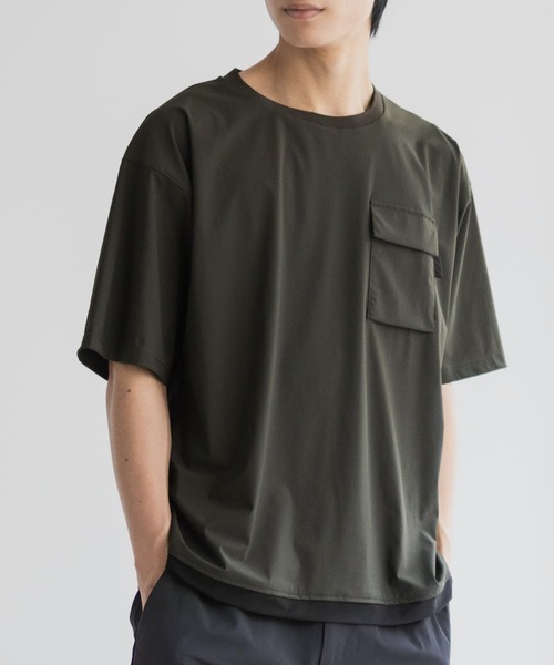 NAVY(ネイビー)の「NAVY 極冷Tシャツ【接触冷感 ドライ UVカット】(Tシャツ/カットソー・メンズ・ブラック/グレー/ネイビー・S/M/L/XL)」の1枚目の写真