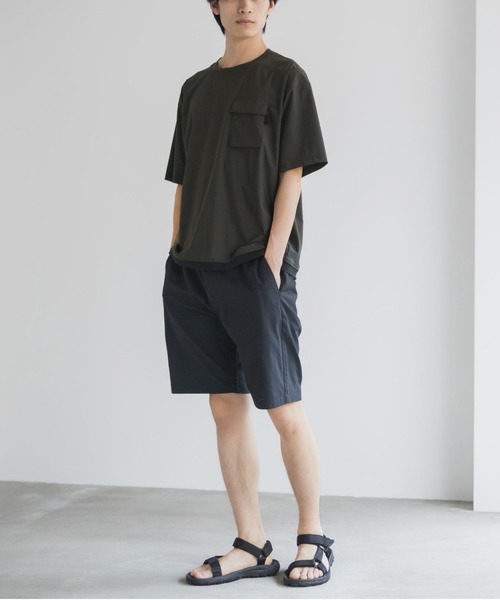 NAVY(ネイビー)の「NAVY 極冷Tシャツ【接触冷感 ドライ UVカット】(Tシャツ/カットソー・メンズ・ブラック/グレー/ネイビー・S/M/L/XL)」の4枚目の写真