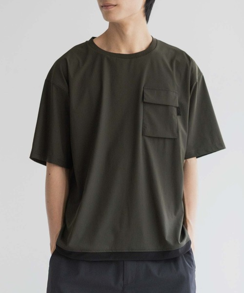 NAVY(ネイビー)の「NAVY 極冷Tシャツ【接触冷感 ドライ UVカット】(Tシャツ/カットソー・メンズ・ブラック/グレー/ネイビー・S/M/L/XL)」の5枚目の写真