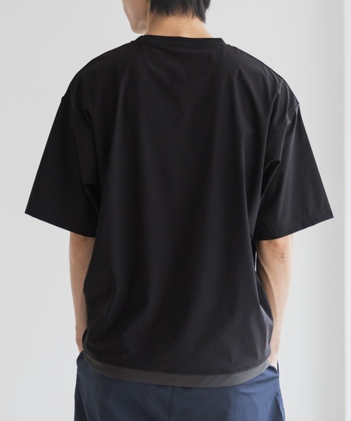 NAVY(ネイビー)の「NAVY 極冷Tシャツ【接触冷感 ドライ UVカット】(Tシャツ/カットソー・メンズ・ブラック/グレー/ネイビー・S/M/L/XL)」の11枚目の写真