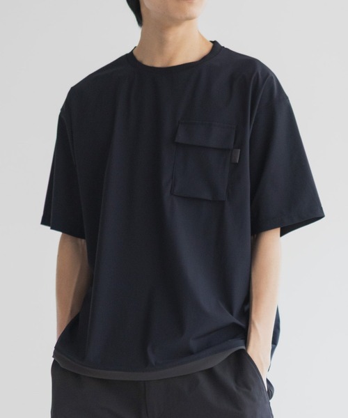 NAVY 極冷Tシャツ【接触冷感 ドライ UVカット】（Tシャツ