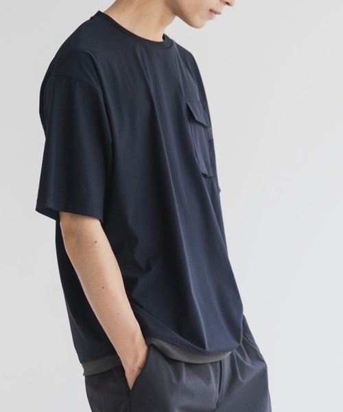 NAVY(ネイビー)の「NAVY 極冷Tシャツ【接触冷感 ドライ UVカット】(Tシャツ/カットソー・メンズ・ブラック/グレー/ネイビー・S/M/L/XL)」の16枚目の写真
