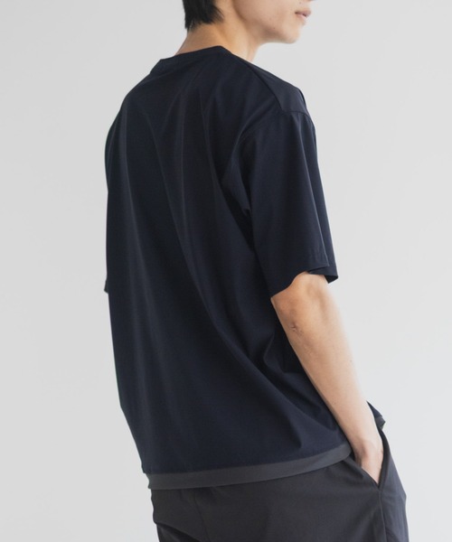 NAVY(ネイビー)の「NAVY 極冷Tシャツ【接触冷感 ドライ UVカット】(Tシャツ/カットソー・メンズ・ブラック/グレー/ネイビー・S/M/L/XL)」の17枚目の写真