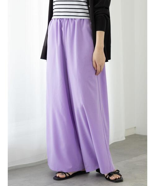 Te chichi TERRASSE（テチチテラス）の「【イージーケア】無地/ドットイージーパンツ（その他パンツ・レディース・ホワイト/ネイビー/パープル/ブラック・F）」の10枚目の写真