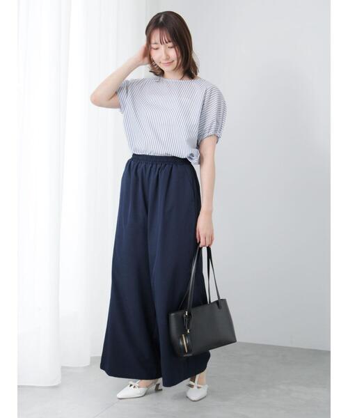 Te chichi TERRASSE（テチチテラス）の「【イージーケア】無地/ドットイージーパンツ（その他パンツ・レディース・ホワイト/ネイビー/パープル/ブラック・F）」の14枚目の写真