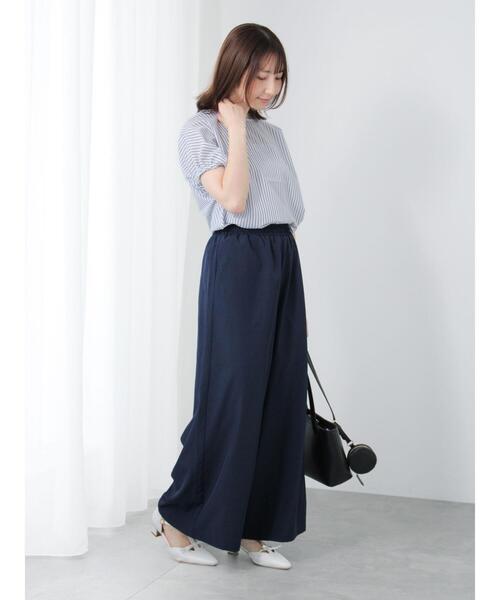 Te chichi TERRASSE（テチチテラス）の「【イージーケア】無地/ドットイージーパンツ（その他パンツ・レディース・ホワイト/ネイビー/パープル/ブラック・F）」の15枚目の写真