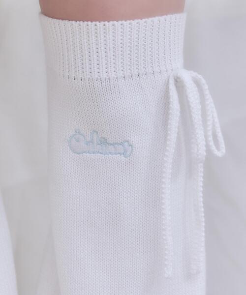 Whinny（ホワイニー）の「Whinny/ばぶばぶバブルなレッグカバー（レッグウォーマー・レディース・ホワイト/ブラック・FREE）」の4枚目の写真