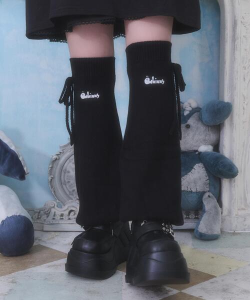 Whinny（ホワイニー）の「Whinny/ばぶばぶバブルなレッグカバー（レッグウォーマー・レディース・ホワイト/ブラック・FREE）」の6枚目の写真