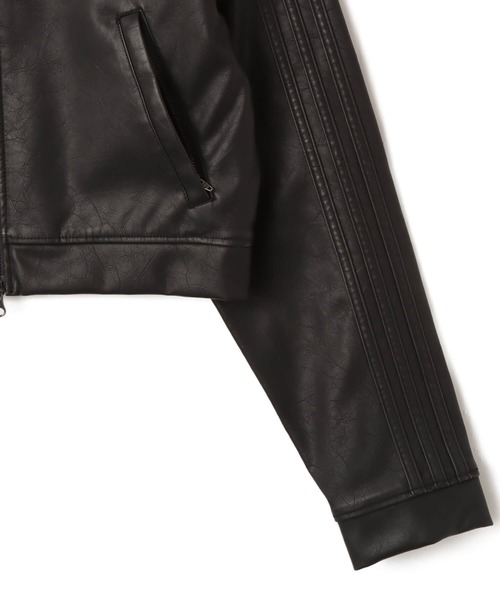 ★新品タグ付き★ adidas FIREBIRD プレザートップ レザー調 adidas PLEATHER FIREBIRD OVERSIZED TRACKTOP / アディダス