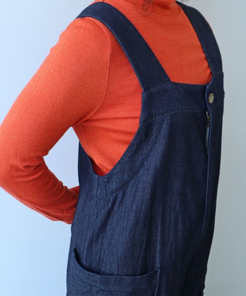 bulle de savon（ビュルデサボン）の「7.7oz denim サロペット