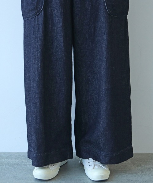 bulle de savon（ビュルデサボン）の「7.7oz denim サロペット