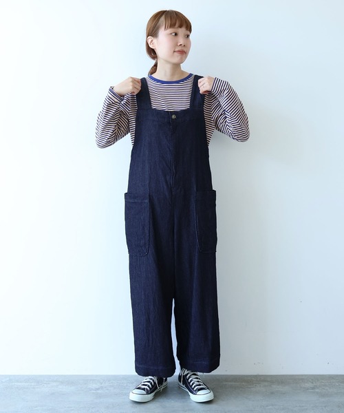 bulle de savon（ビュルデサボン）の「7.7oz denim サロペット