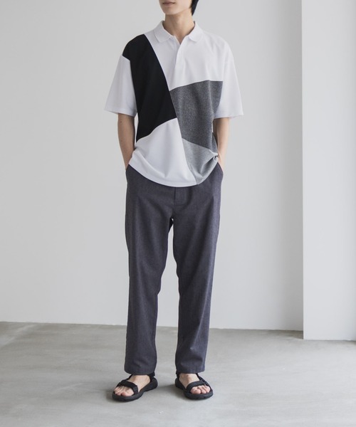 URBAN COLLECTION(アーバンコレクション)の「URBANCOLLECTION カノコ切替えポロシャツ(ポロシャツ・メンズ・ブラック系1/ブラック系2/ホワイト系1/ホワイト系2・S/M/L/XL)」の5枚目の写真