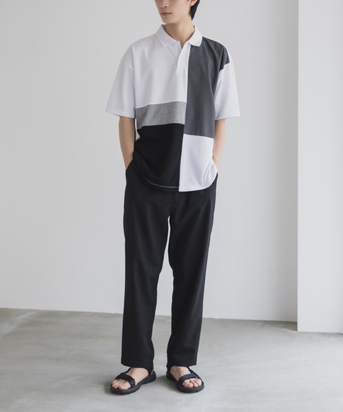 URBAN COLLECTION(アーバンコレクション)の「URBANCOLLECTION カノコ切替えポロシャツ(ポロシャツ・メンズ・ブラック系1/ブラック系2/ホワイト系1/ホワイト系2・S/M/L/XL)」の11枚目の写真