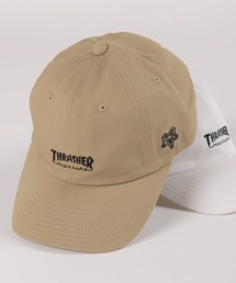 THRASHER（スラッシャー）の「【79】【THRASHER/スラッシャー】ワンポイント ブランドロゴ＆サイド刺繍 ツイル ローキャップ（キャップ）」