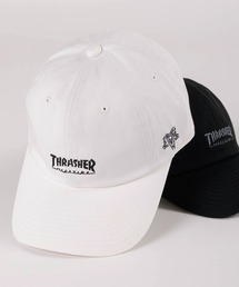 THRASHER（スラッシャー）の「【79】【THRASHER/スラッシャー】ワンポイント ブランドロゴ＆サイド刺繍 ツイル ローキャップ（キャップ・メンズ）」