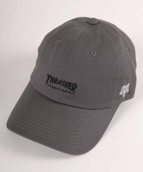 THRASHER(スラッシャー)の「【79】【THRASHER/スラッシャー】ワンポイント ブランドロゴ&サイド刺繍 ツイル ローキャップ(キャップ・メンズ・ベージュ/ホワイト/ブラック/グレー・FREE)」の5枚目の写真