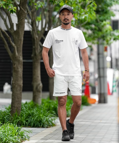godsavage ホワイト Tシャツ ショートパンツ M 楽天市場】メンズ セットアップ 2点セット 半袖Tシャツ ハーフ