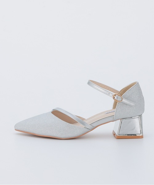 PREFERIR（プレフェリール）の「ラメ入りチャンキーヒール サイド