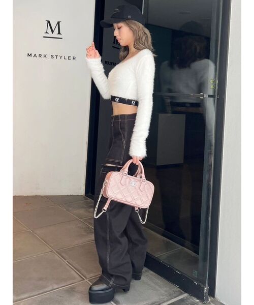 GYDA（ジェイダ）の「キルティングrectangle BAG（ハンドバッグ・レディース・オフホワイト/ブラック・FREE）」の9枚目の写真