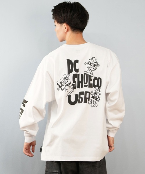 DC（ディーシー）の「【限定】DC/ディーシー 長袖Tシャツ/ロンT バックプリント DLT254060M（Tシャツ/カットソー・メンズ・ホワイト/ブラック・M/XL/L）」の3枚目の写真