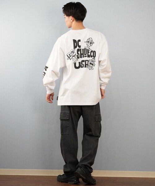 DC（ディーシー）の「【限定】DC/ディーシー 長袖Tシャツ/ロンT バックプリント DLT254060M（Tシャツ/カットソー・メンズ・ホワイト/ブラック・M/XL/L）」の8枚目の写真