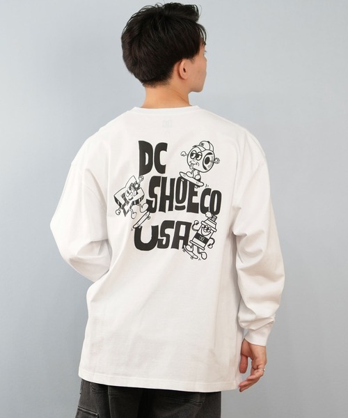 DC（ディーシー）の「【限定】DC/ディーシー 長袖Tシャツ/ロンT バックプリント DLT254060M（Tシャツ/カットソー・メンズ・ホワイト/ブラック・M/XL/L）」の4枚目の写真