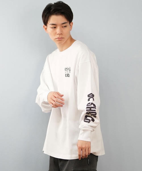 DC（ディーシー）の「【限定】DC/ディーシー 長袖Tシャツ/ロンT バックプリント DLT254060M（Tシャツ/カットソー・メンズ・ホワイト/ブラック・M/XL/L）」の6枚目の写真