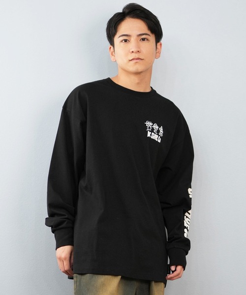 DC（ディーシー）の「【限定】DC/ディーシー 長袖Tシャツ/ロンT バックプリント DLT254060M（Tシャツ/カットソー・メンズ・ホワイト/ブラック・M/XL/L）」の9枚目の写真