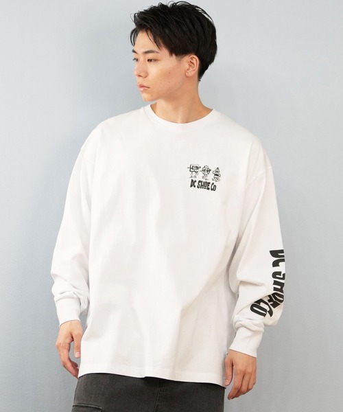 DC（ディーシー）の「【限定】DC/ディーシー 長袖Tシャツ/ロンT バックプリント DLT254060M（Tシャツ/カットソー・メンズ・ホワイト/ブラック・M/XL/L）」の5枚目の写真