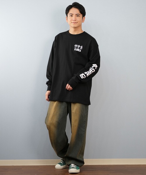 DC（ディーシー）の「【限定】DC/ディーシー 長袖Tシャツ/ロンT バックプリント DLT254060M（Tシャツ/カットソー・メンズ・ホワイト/ブラック・M/XL/L）」の12枚目の写真