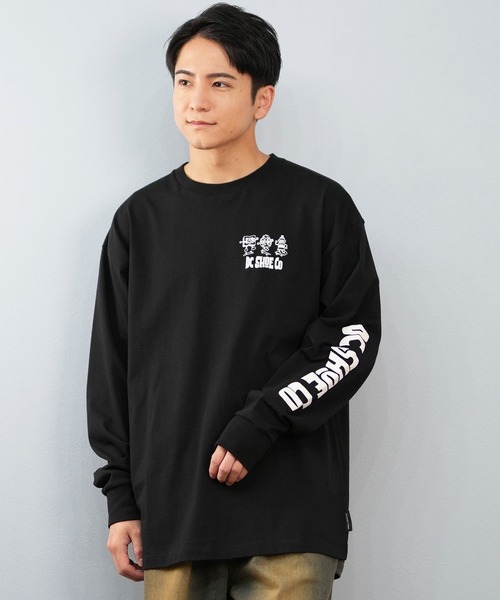 DC（ディーシー）の「【限定】DC/ディーシー 長袖Tシャツ/ロンT バックプリント DLT254060M（Tシャツ/カットソー・メンズ・ホワイト/ブラック・M/XL/L）」の10枚目の写真