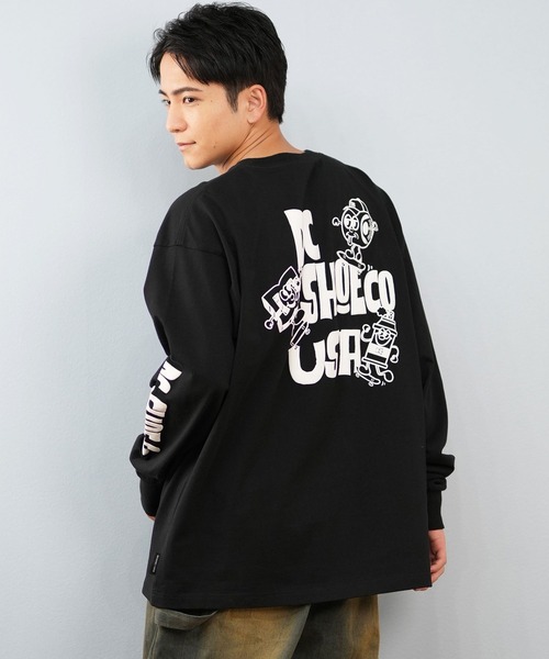 DC（ディーシー）の「【限定】DC/ディーシー 長袖Tシャツ/ロンT バックプリント DLT254060M（Tシャツ/カットソー・メンズ・ホワイト/ブラック・M/XL/L）」の11枚目の写真