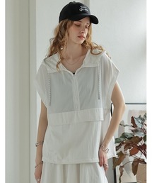 Re:EDIT | [2025 SUMMER COLLECTION][RAIN SHIELD][撥水加工][セットアップ対応]フレンチスリーブアノラックパーカー(ベスト)