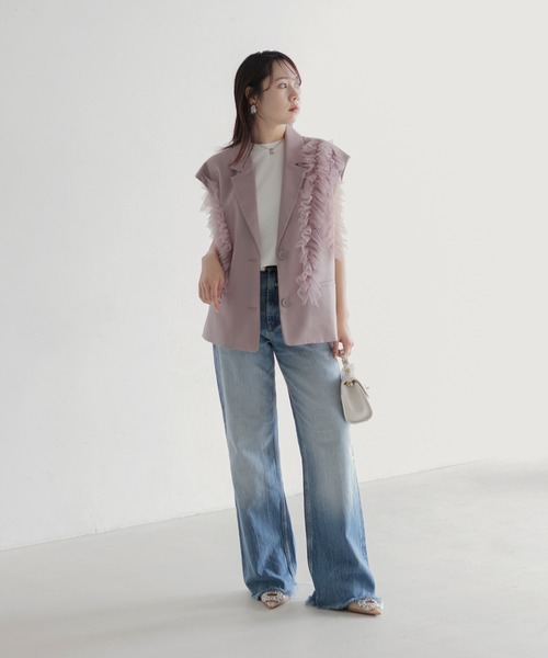 Leja（レジャ）の「【LEJA】チュールフリルセットアップドレスワンピース2点セット美脚効果結婚式 パーティードレス 成人式 二次会 同窓会 お呼ばれ オケージョン 20代 30代（ドレス・レディース・ブラック/ブルー/ピンク・SMALL/MEDIUM）」の13枚目の写真