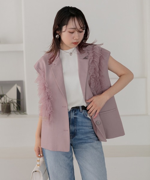 Leja（レジャ）の「【LEJA】チュールフリルセットアップドレスワンピース2点セット美脚効果結婚式 パーティードレス 成人式 二次会 同窓会 お呼ばれ オケージョン 20代 30代（ドレス・レディース・ブラック/ブルー/ピンク・SMALL/MEDIUM）」の14枚目の写真