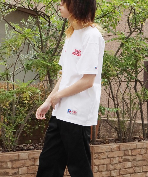 Russell Athletic(ラッセルアスレティック)の「Russell Athletic/ラッセルアスレティック×Berkley/バークレイ MULTI LOGO HEAVY COTTON JERSEY S/S T Tシャツ(Tシャツ/カットソー・メンズ・ブラック/ホワイト・XL/M/L)」の11枚目の写真