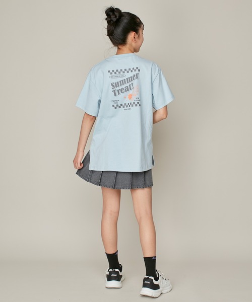 SISTER JENNI(SISTER JENNI)の「【ウエスト調整可】カーゴポケットプリーツデニムスカート(デニムスカート・キッズ・グレー/サックスブルー・130cm/140cm/150cm/160cm)」の22枚目の写真