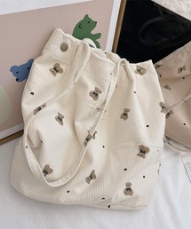VIBGYOR | Mignonjour/くまコーデュロイトートバッグ M2596(トートバッグ)