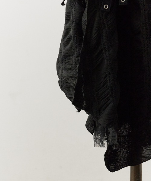 Chick（チック）の「Floral Pattern Gathered Long Skirt/花柄 ギャザーロングスカート（スカート・レディース・ブラック・FREE）」の2枚目の写真