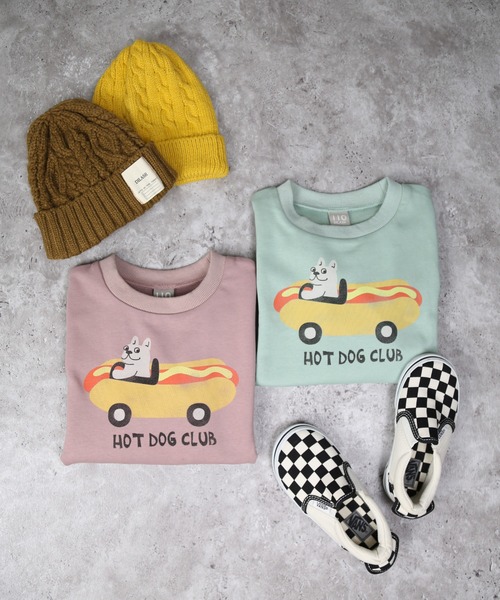 DILASH（ディラッシュ）の「ホットドッグトレーナー（スウェット・キッズ・ピンク/ミント・110/100/90/80/140/130/120）」の9枚目の写真